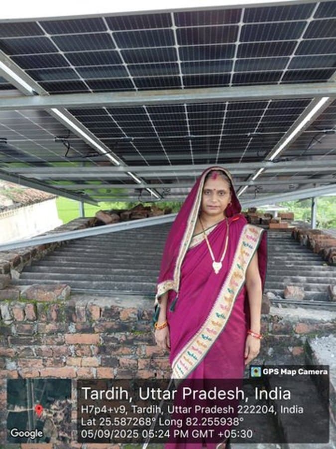 Rooftop solar installation at Tardih, Jaunpur