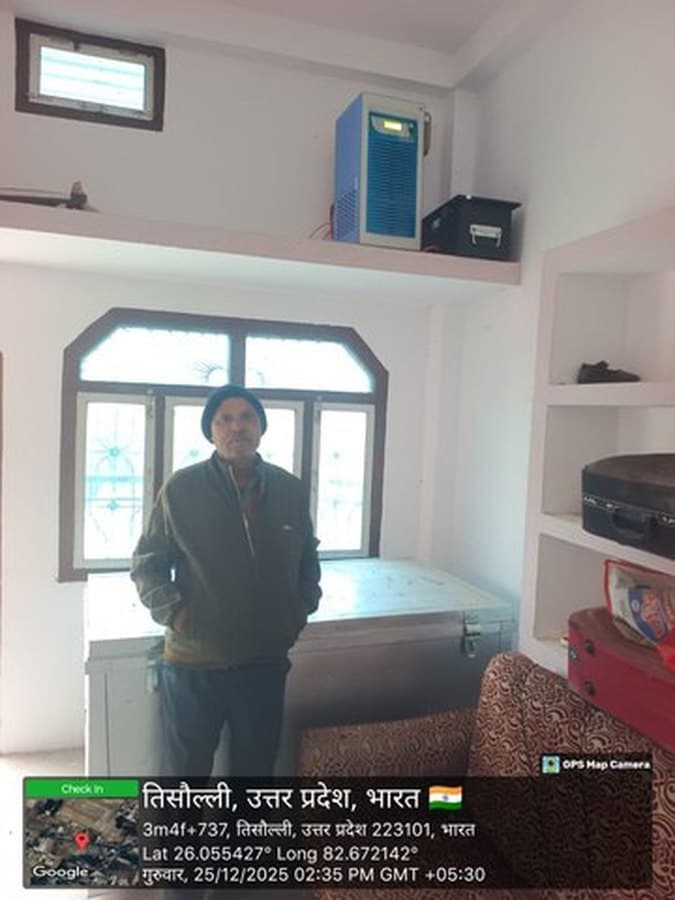 Rooftop solar installation at Tisauli, Shahganj