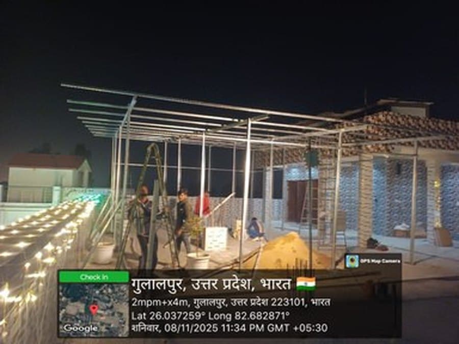 Rooftop solar installation at Gulalpur, Shahganj