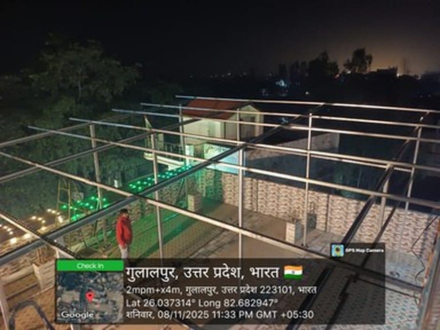 Rooftop solar installation at Gulalpur, Shahganj