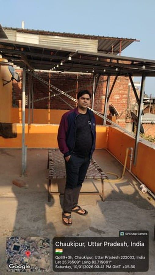 Rooftop solar installation at Chaukipur, Jaunpur