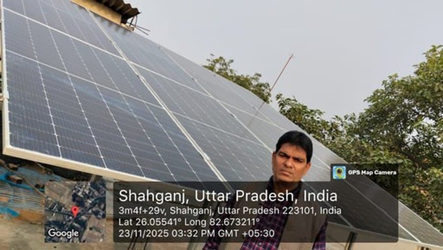 Rooftop solar installation at Shahganj, Jaunpur