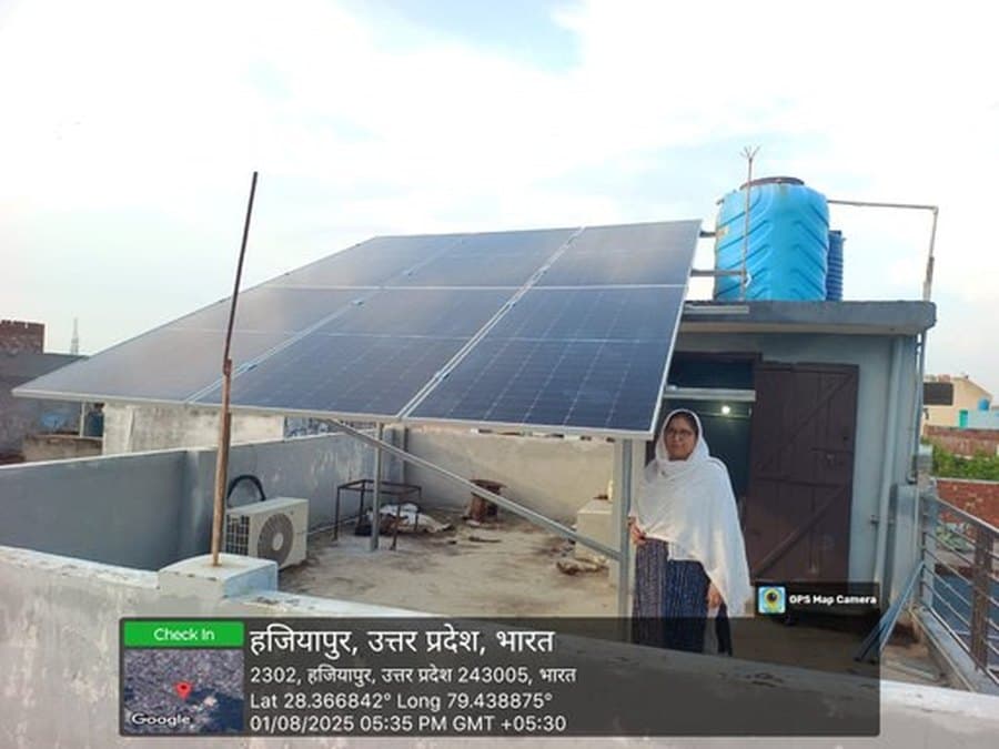 Rooftop solar installation at Uttar Pradesh
