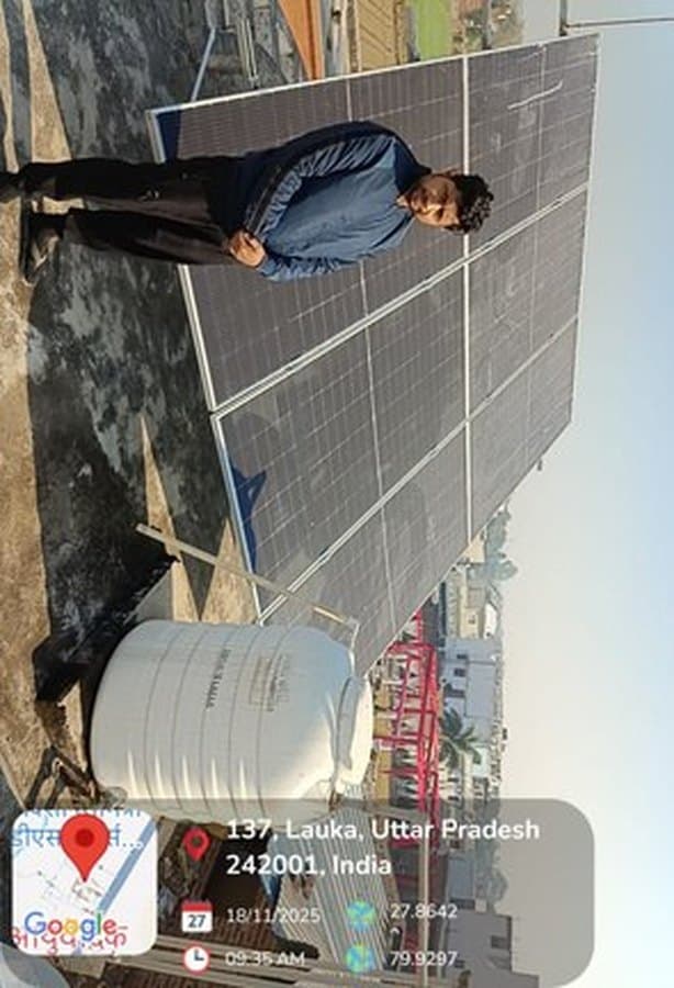 Rooftop solar installation at Uttar Pradesh