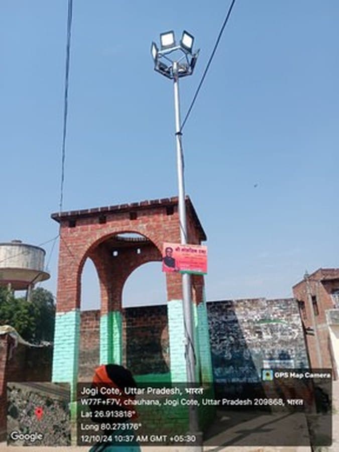 Solar high-mast street lighting at Uttar Pradesh